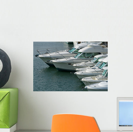 power boat lineup Wall Mural