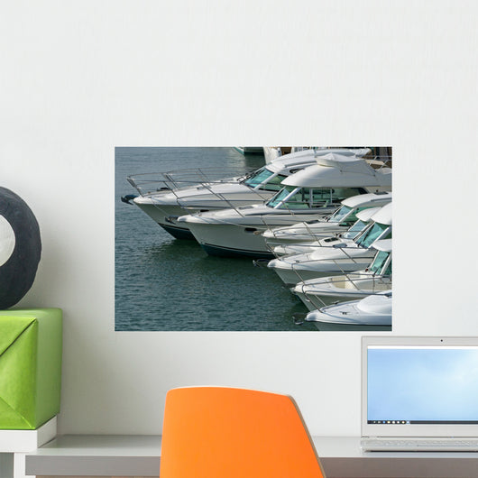 power boat lineup Wall Mural