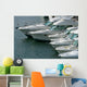 power boat lineup Wall Mural