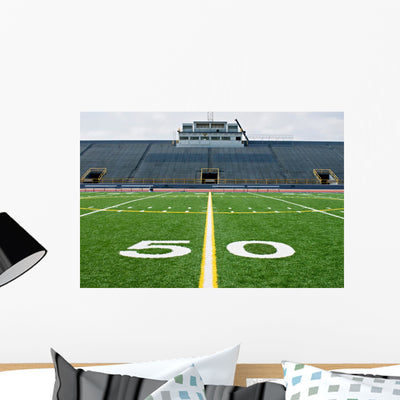 Fifty Yard Line with Wall Mural shown on a wall
