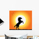 Horse Rearing at Sunset Wall Mural