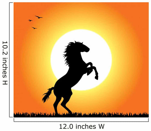 Horse Rearing at Sunset Wall Mural