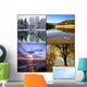 Four seasons collage Wall Mural