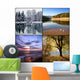 Four seasons collage Wall Mural