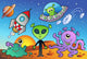 Various Alien and Space Wall Mural