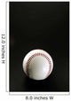 Baseball on Black Wall Mural
