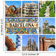 barcelona collage Wall Mural