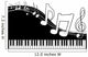 Black piano keys with note signs Wall Decal