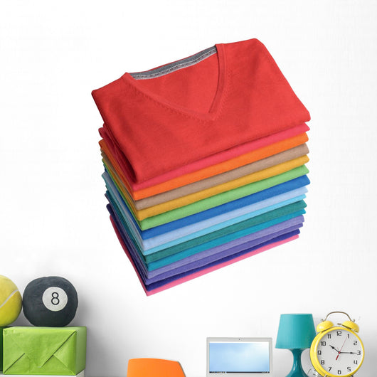 Pile Colorful T-shirts Freshly