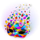 Maschera Arlecchino-Harlequin Mask-Vector Wall Mural