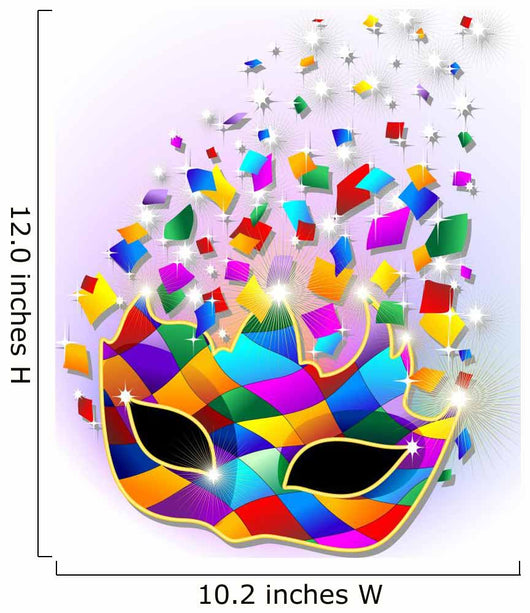 Maschera Arlecchino-Harlequin Mask-Vector Wall Mural