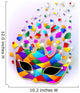 Maschera Arlecchino-Harlequin Mask-Vector Wall Mural