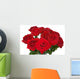 Bunch of Roses on White Background Wall Decal