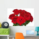 Bunch of Roses on White Background Wall Decal