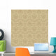 Tan Floral Damask Wall Decal Design 1