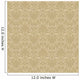 Tan Floral Damask Wall Decal Design 1
