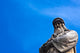 Da Vinci Statue with Wall Mural