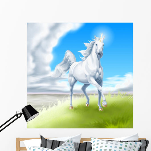 Unicorno Bianco Wall Mural