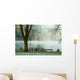 Foggy Deer Lake Wall Decal