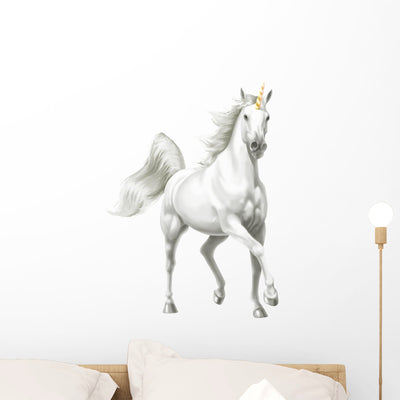 Unicorno Wall Decal shown on a wall