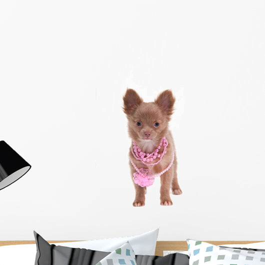 Glamour Puppy with Necklace Wall Mural