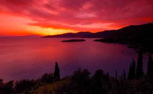 Spectacular Sunset Kardamili Wall Decal