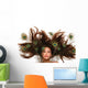 Crazy Peacock Hair Wall Mural