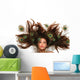Crazy Peacock Hair Wall Mural