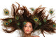 Crazy Peacock Hair Wall Mural