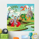 Panorama With Castle Dragon and Knight Wall Mural