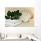 beach towel with shell Wall Mural