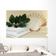 beach towel with shell Wall Mural
