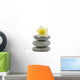 Frangiapani Flower in Stack Zen Stones Wall Decal