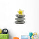Frangiapani Flower in Stack Zen Stones Wall Decal