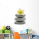 Frangiapani Flower in Stack Zen Stones Wall Decal