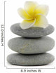 Frangiapani Flower in Stack Zen Stones Wall Decal
