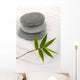 Zen Stones with Bamboo Leaf on Towel Wall Mural
