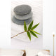 Zen Stones with Bamboo Leaf on Towel Wall Mural
