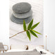 Zen Stones with Bamboo Leaf on Towel Wall Mural
