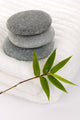 Zen Stones with Bamboo Leaf on Towel Wall Mural
