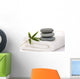 Zen Stones with Bamboo Leaf on Towel Wall Mural