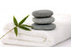 Zen Stones with Bamboo Leaf on Towel Wall Mural