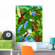 Beautiful parrot in nature Wall Mural