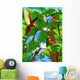 Beautiful parrot in nature Wall Mural