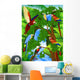 Beautiful parrot in nature Wall Mural