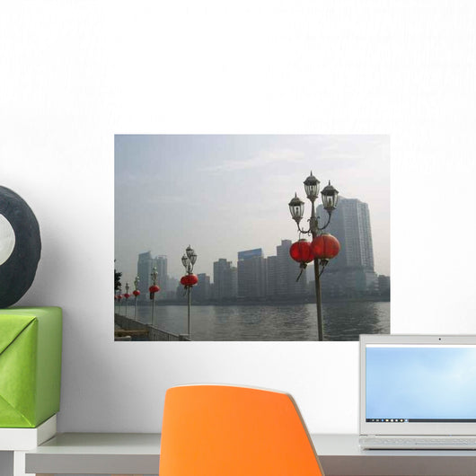 Riviere Et Lampions Wall Decal