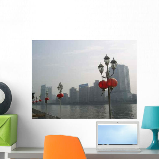 Riviere Et Lampions Wall Decal