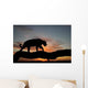 Silhouette Leopard Tree Wall Decal