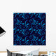 Seamless with Blue Plants Wall Decal