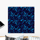 Seamless with Blue Plants Wall Decal